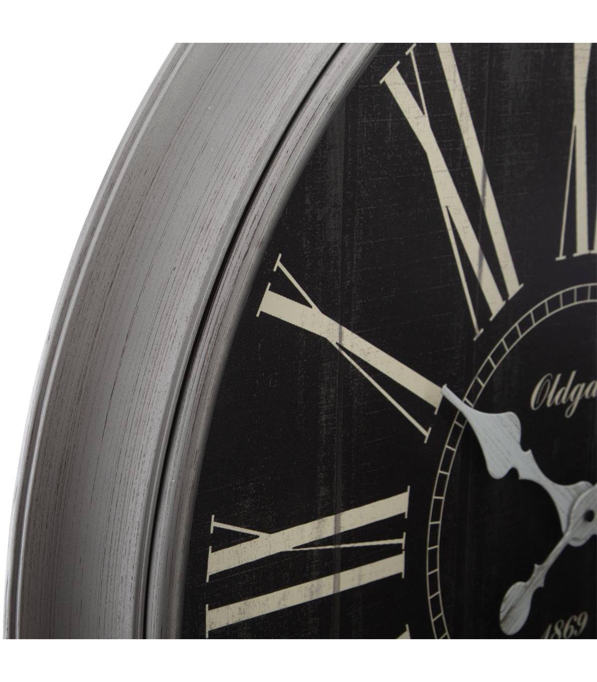 Grande Pendule murale avec moulures vintage et rétro D 76 cm - Image 2