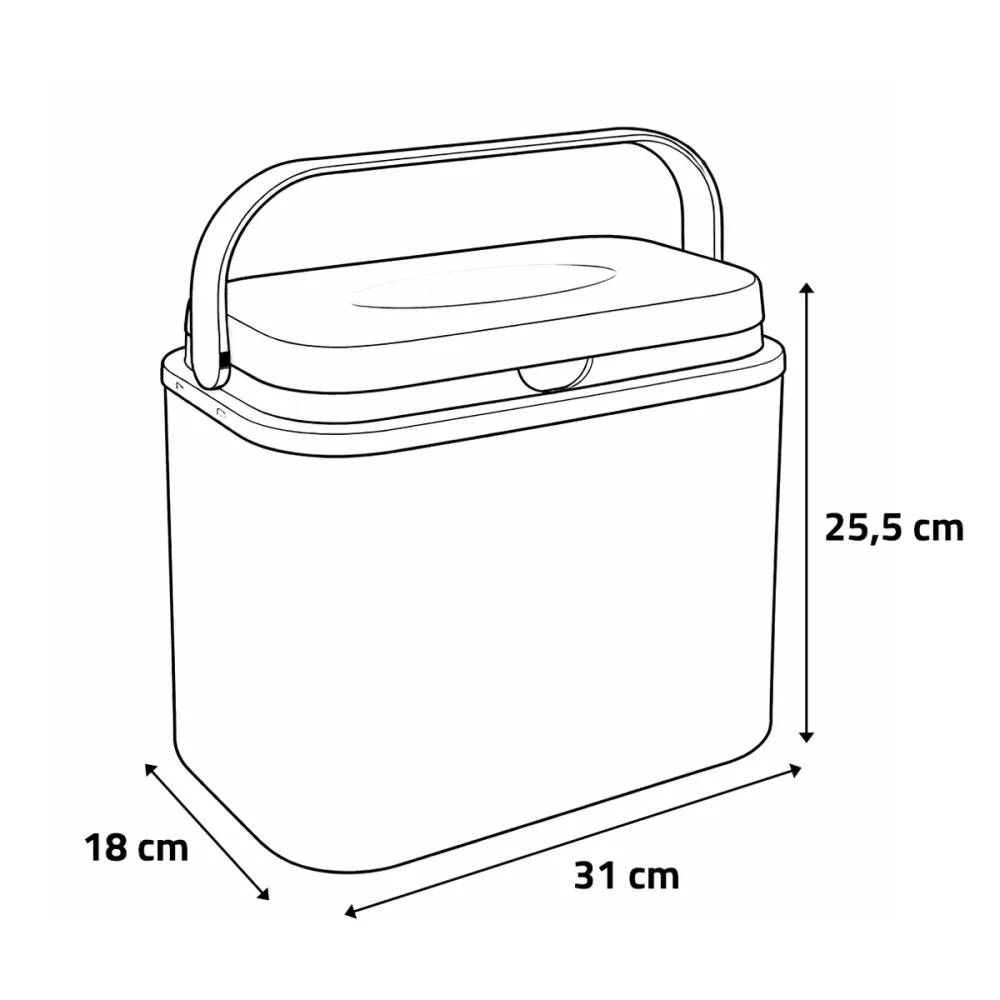 Glacière 10L Bleue - Intérieur Blanc - Plastique Rigide - Image 3