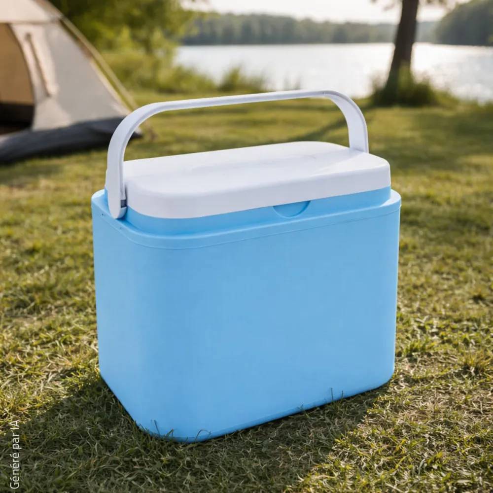 Glacière 10L Bleue - Intérieur Blanc - Plastique Rigide - Image 1