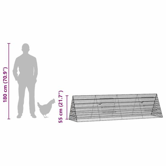 Tunnel Enclos Métal Galvanisé Parcours Santé Lapins Poules 215x55cm - ComfortXL Outdoor Living - Image 7