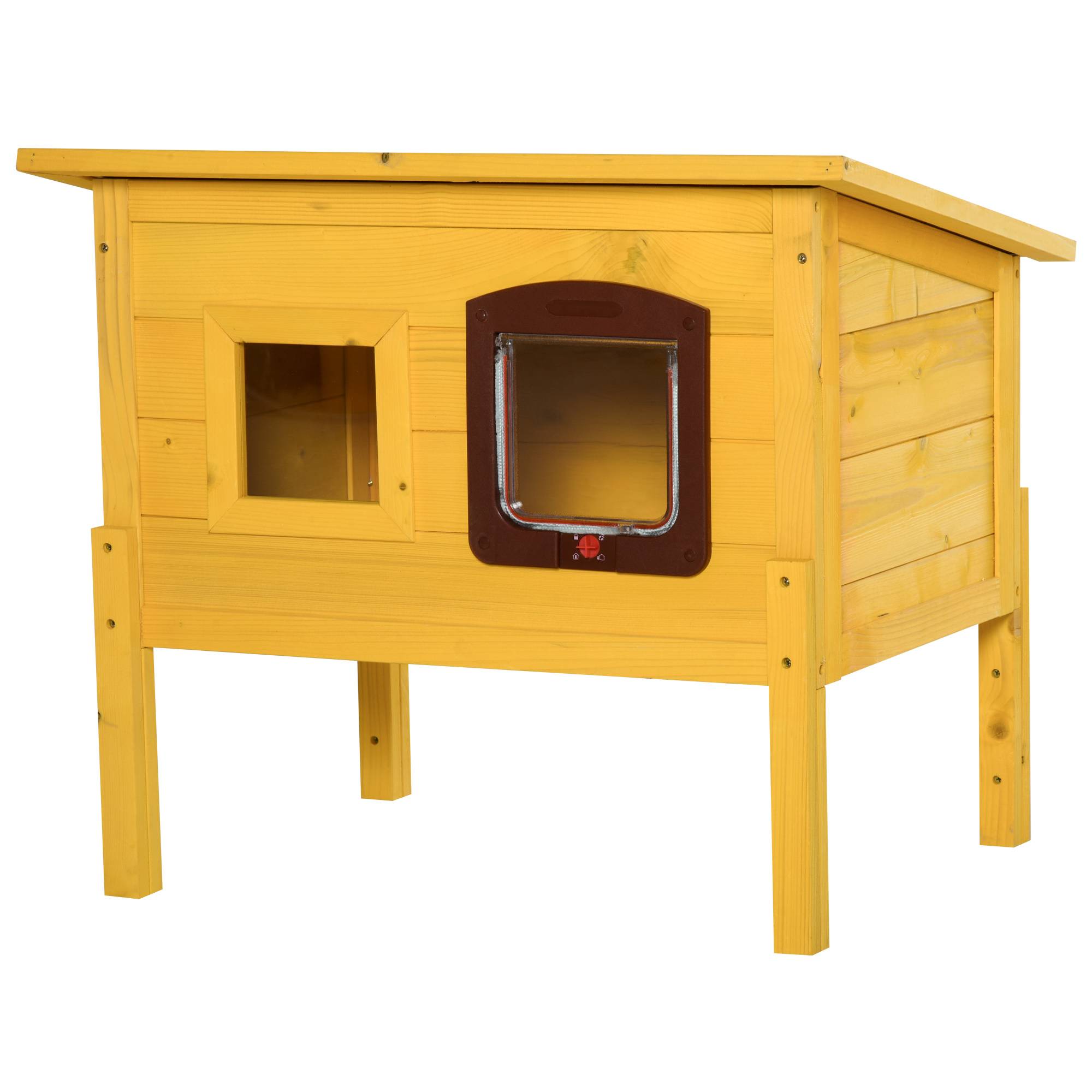 Niche pour animaux de compagnie en bois de sapin 70 x 51,5 x 60 cm - Image 2