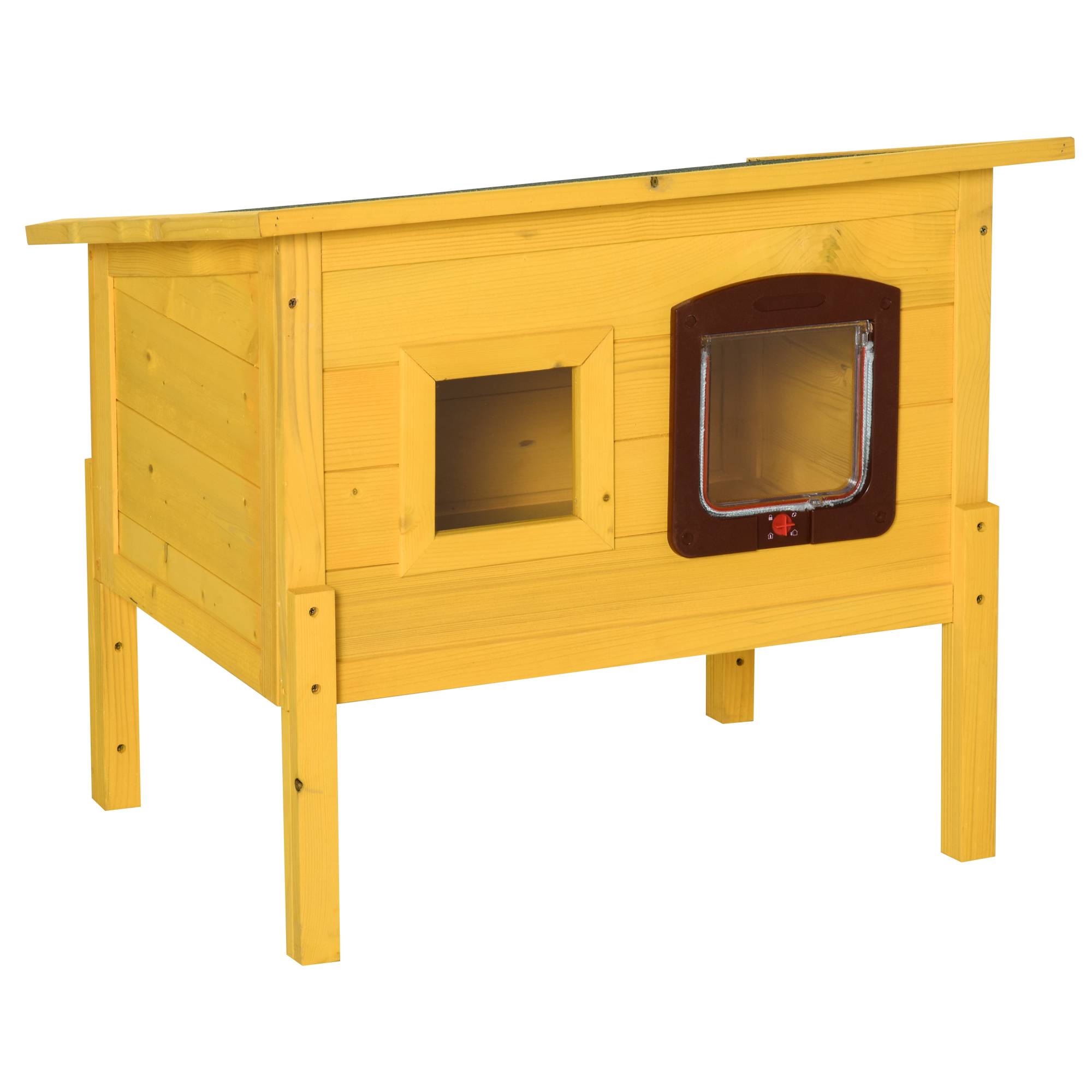 Niche pour animaux de compagnie en bois de sapin 70 x 51,5 x 60 cm - Image 1