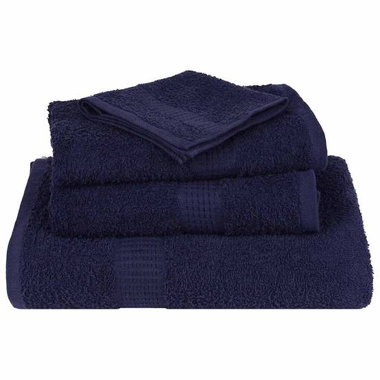Ensemble de serviettes FROGN 12 pcs bleu marine 360 g/m² Maison Chic - Image 4