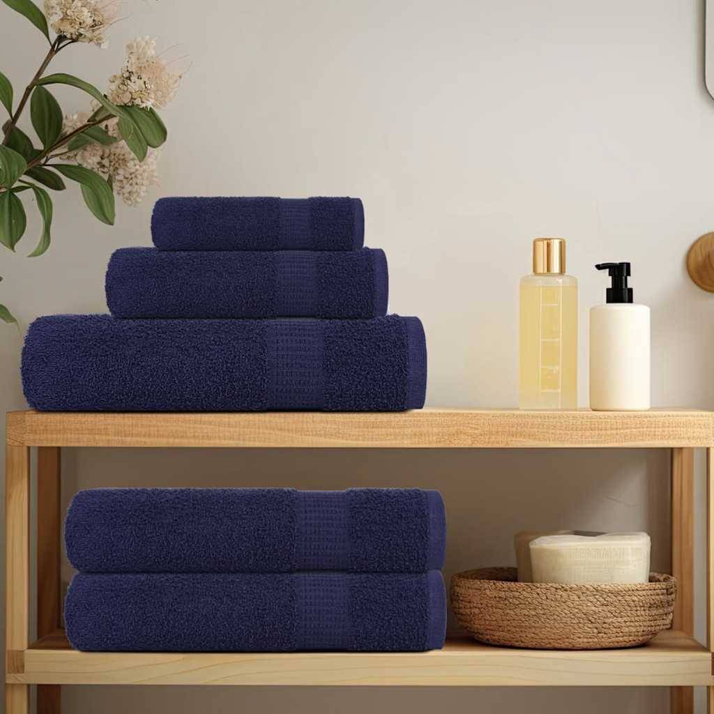 Ensemble de serviettes FROGN 12 pcs bleu marine 360 g/m² Maison Chic - Image 3