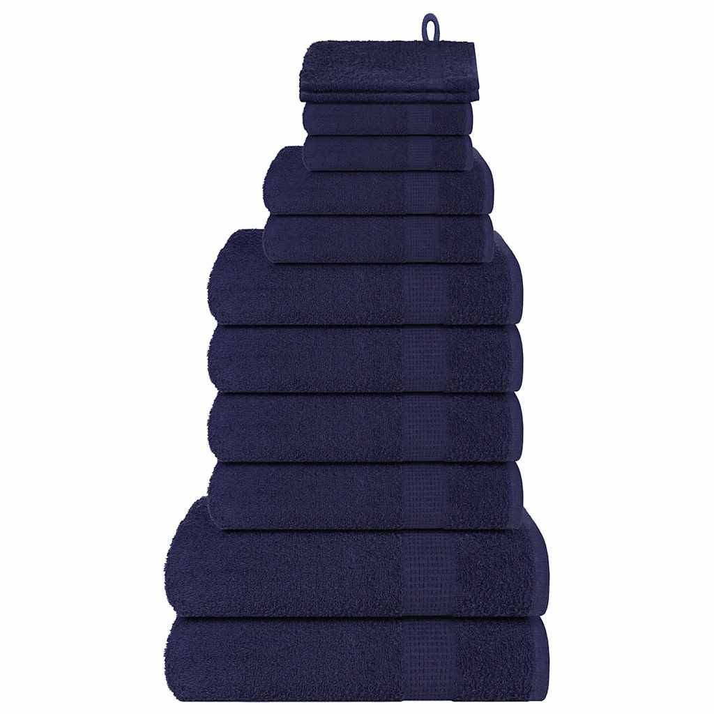 Ensemble de serviettes FROGN 12 pcs bleu marine 360 g/m² Maison Chic - Image 2