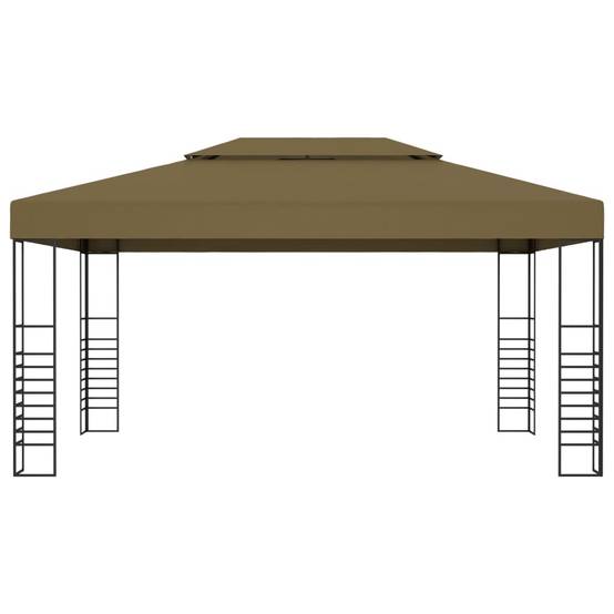 Tonnelle de Terrasse Rectangulaire Acier avec Éclairage LED pour Soirées Taupe 3x4 m – ComfortXL Outdoor Living - Image 4