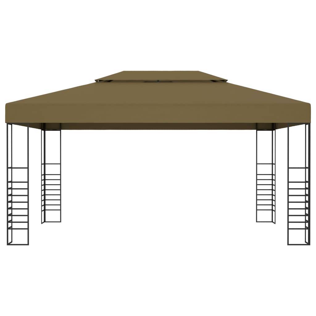 Tonnelle de Terrasse Rectangulaire Acier avec Éclairage LED pour Soirées Taupe 3x4 m – ComfortXL Outdoor Living - Image 4