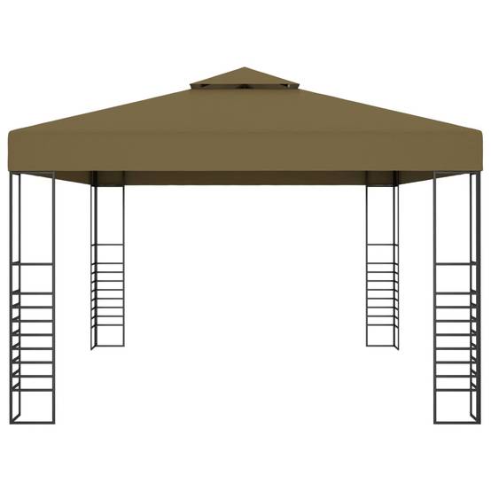 Tonnelle de Terrasse Rectangulaire Acier avec Éclairage LED pour Soirées Taupe 3x4 m – ComfortXL Outdoor Living - Image 5