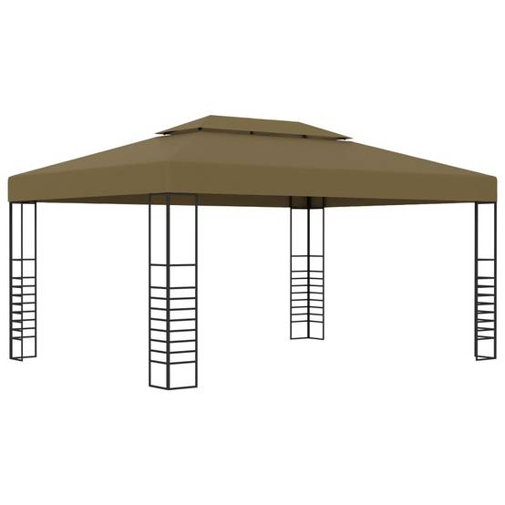 Tonnelle de Terrasse Rectangulaire Acier avec Éclairage LED pour Soirées Taupe 3x4 m – ComfortXL Outdoor Living - Image 3