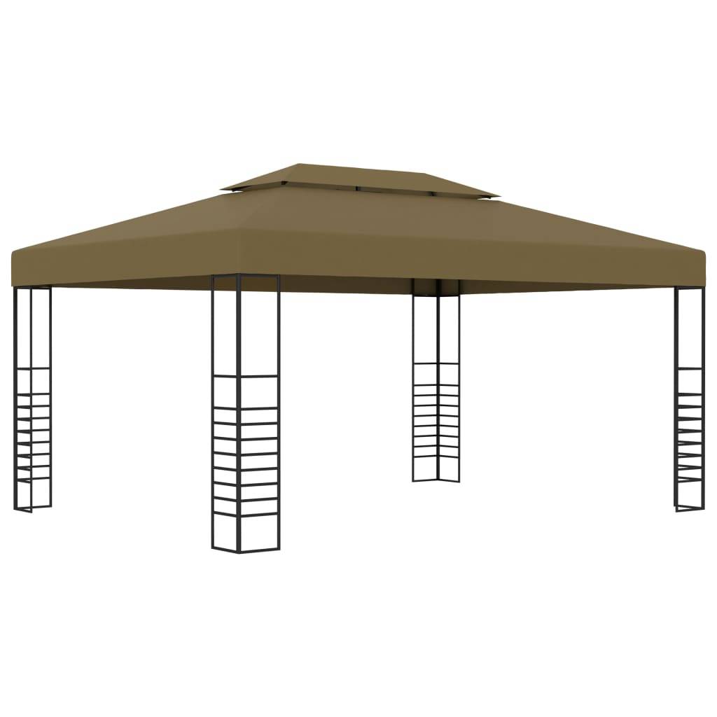 Tonnelle de Terrasse Rectangulaire Acier avec Éclairage LED pour Soirées Taupe 3x4 m – ComfortXL Outdoor Living - Image 3