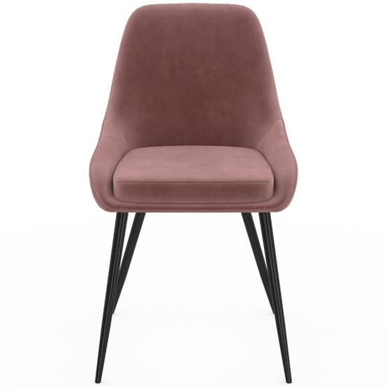 IDMARKET - Lot de 6 chaises THALYA en velours mix color pastel bleu x2, gris foncé x2, gris clair, rose avec accoudoirs - Image 3