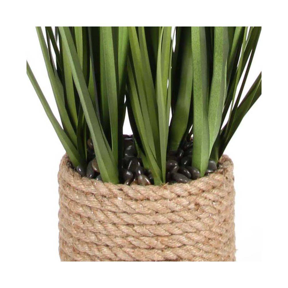 Jardindeco - Graminées et plumeaux artificiels pot en corde hauteur 80 cm - Image 4