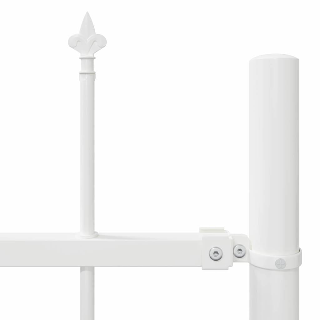 Maison Chic - Clôture de jardin - Panneau de clôture - Palissade Blanc 1.7 x 1.5 m Acier peint par poudre g453 - Image 5