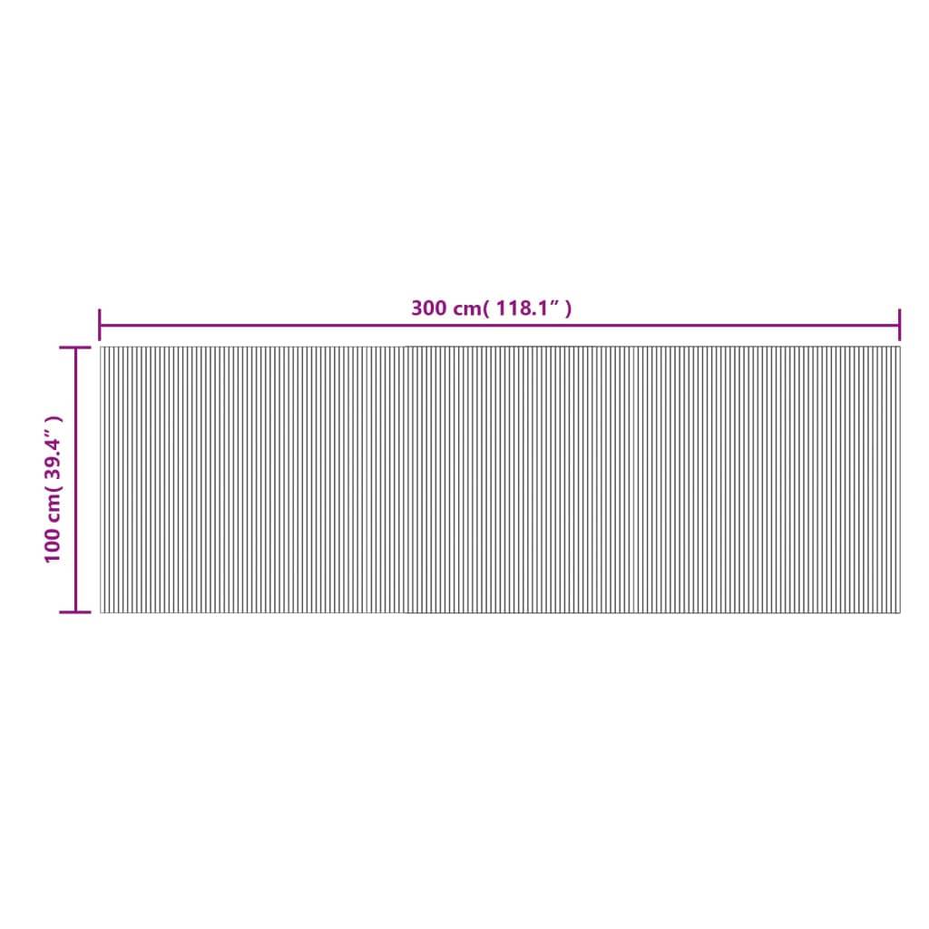 Tapis de Sol Moderne en Bambou Antidérapant pour Décoration de Salon ou Couloir Gris 100x300 cm – ComfortXL Outdoor Living - Image 8