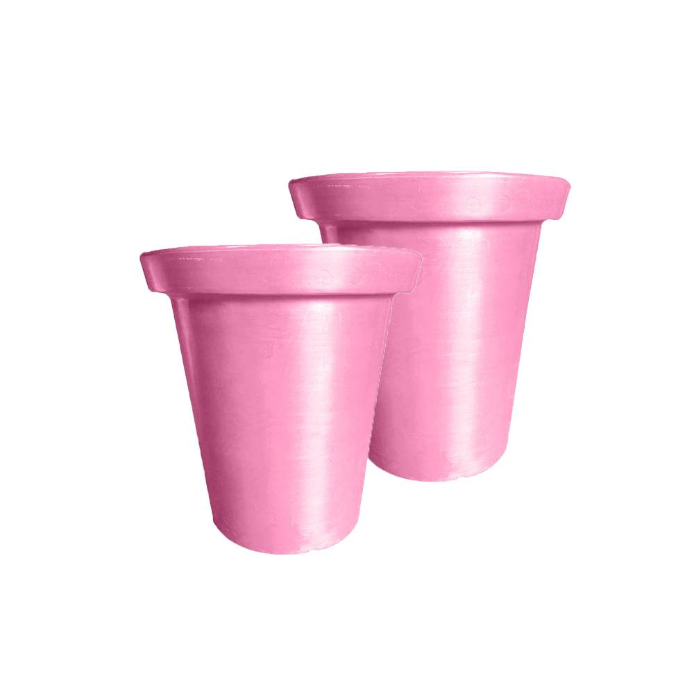Pot de fleurs rond xxl delight 760l-lot de 2 - plast'up rotomoulage - Image 1