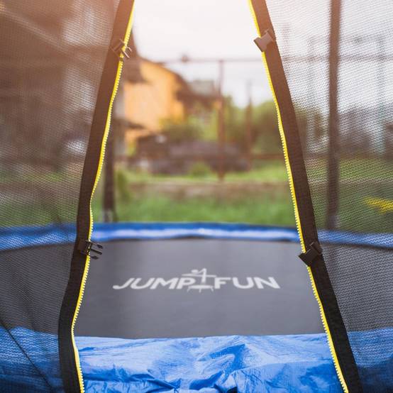 Trampoline de jardin ø244 cm- 8FT- Filet intérieur, Matelas de protection et Echelle JUMP4FUN - Image 6