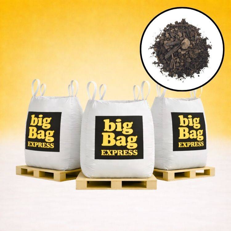BIG BAG EXPRESS - PACK 3 X BIG BAG de 1m³ (+/- 3,6T) Terre Criblée Amendée Compostée à 25% - Livraison PREMIUM