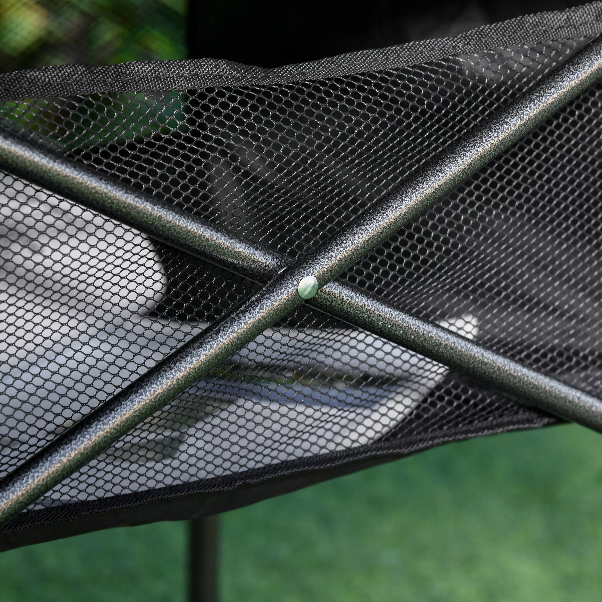 Table camping aluminium pliable légère avec sac filet 70x70x69cm noire - Image 8