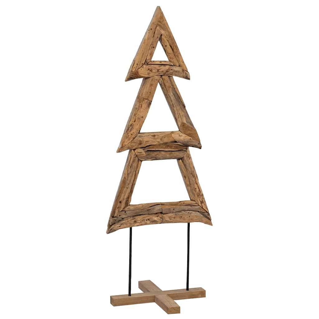 Maison Chic - Sapin de Noël | Arbre de Noël avec support Marron 90 cm Bois de teck solide Maison Chic - Image 1