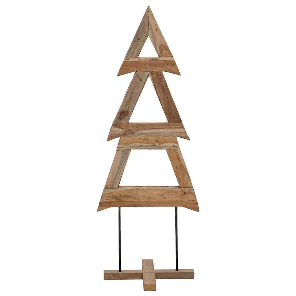 Maison Chic - Sapin de Noël | Arbre de Noël avec support Marron 90 cm Bois de teck solide Maison Chic - Image 7