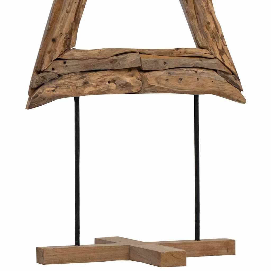 Maison Chic - Sapin de Noël | Arbre de Noël avec support Marron 90 cm Bois de teck solide Maison Chic - Image 9