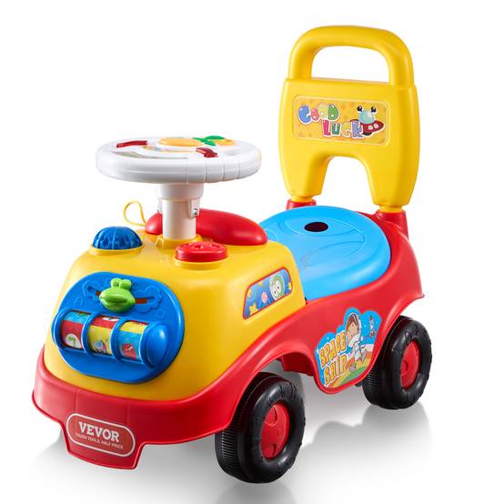 VEVOR Voiture à pousser 1-3 ans, jouet à monter, volant musical, klaxon. Rangement sous siège, garçons/filles. - Image 1