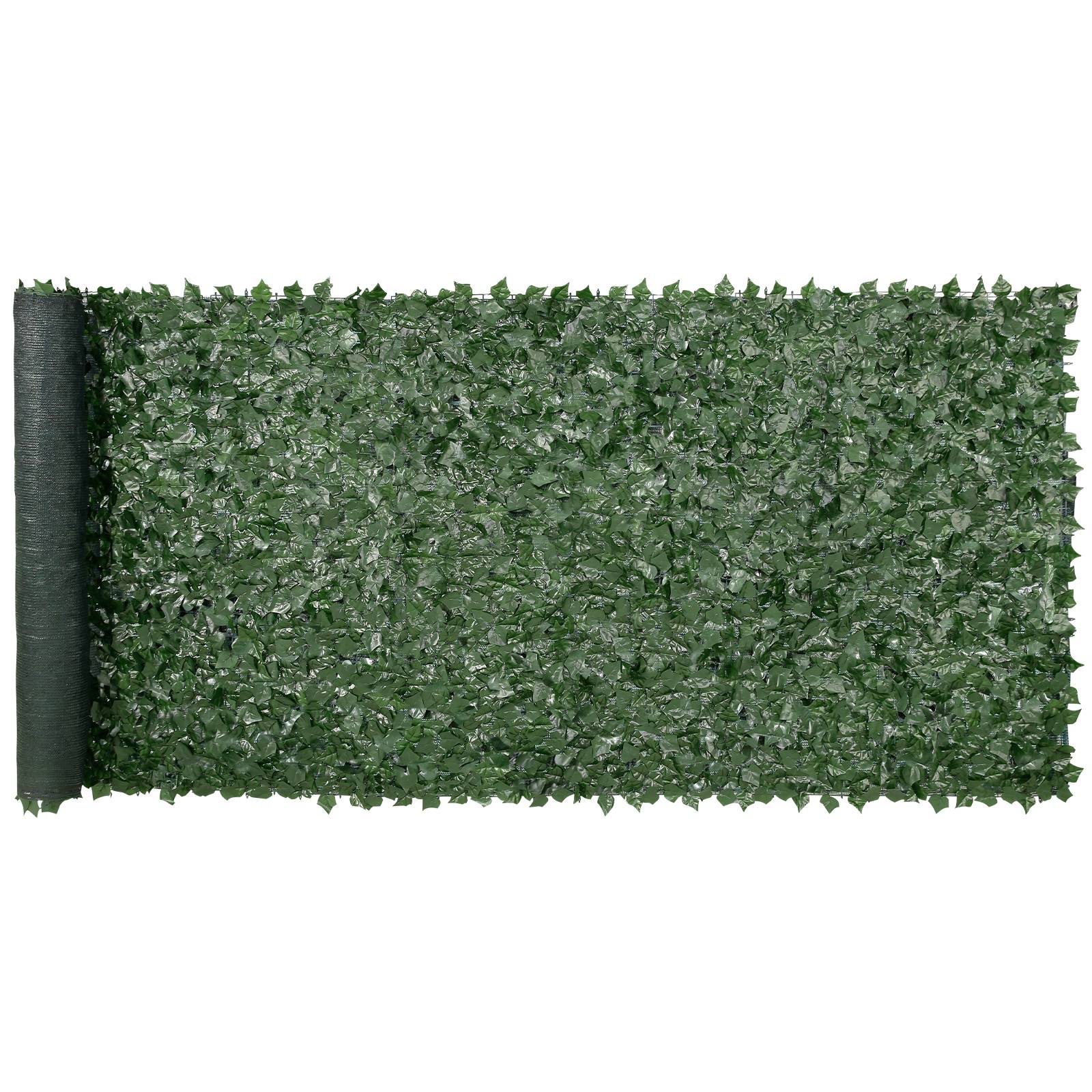 VEVOR Haie artificielle 150x401 cm, brise-vue lierre, tissu maille renforcé. Jardin, balcon, terrasse. - Image 1