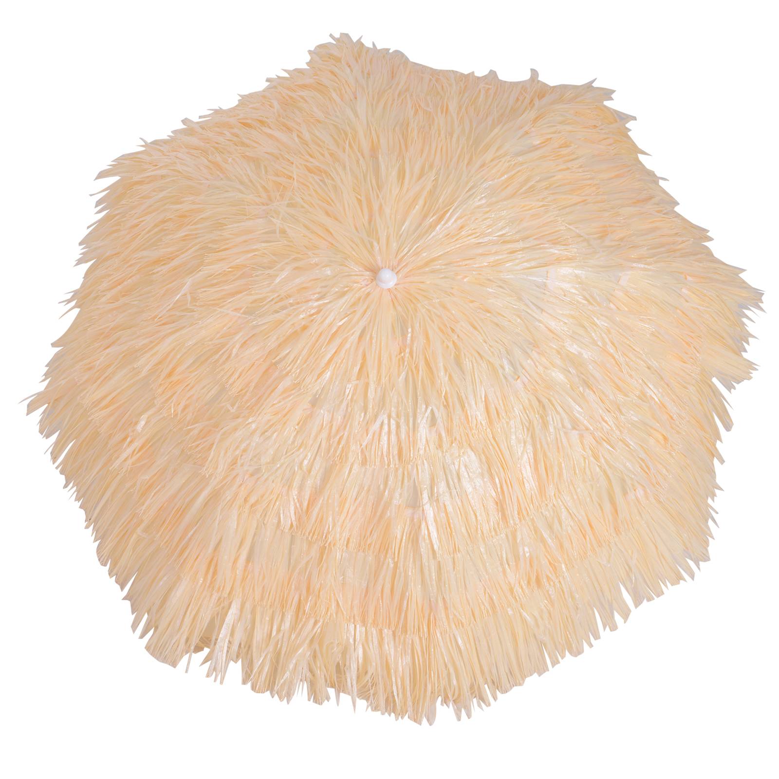 Outsunny - Parasol de plage jardin design hawai 160 cm raphia artificiel beige - Outsunny - Image 6