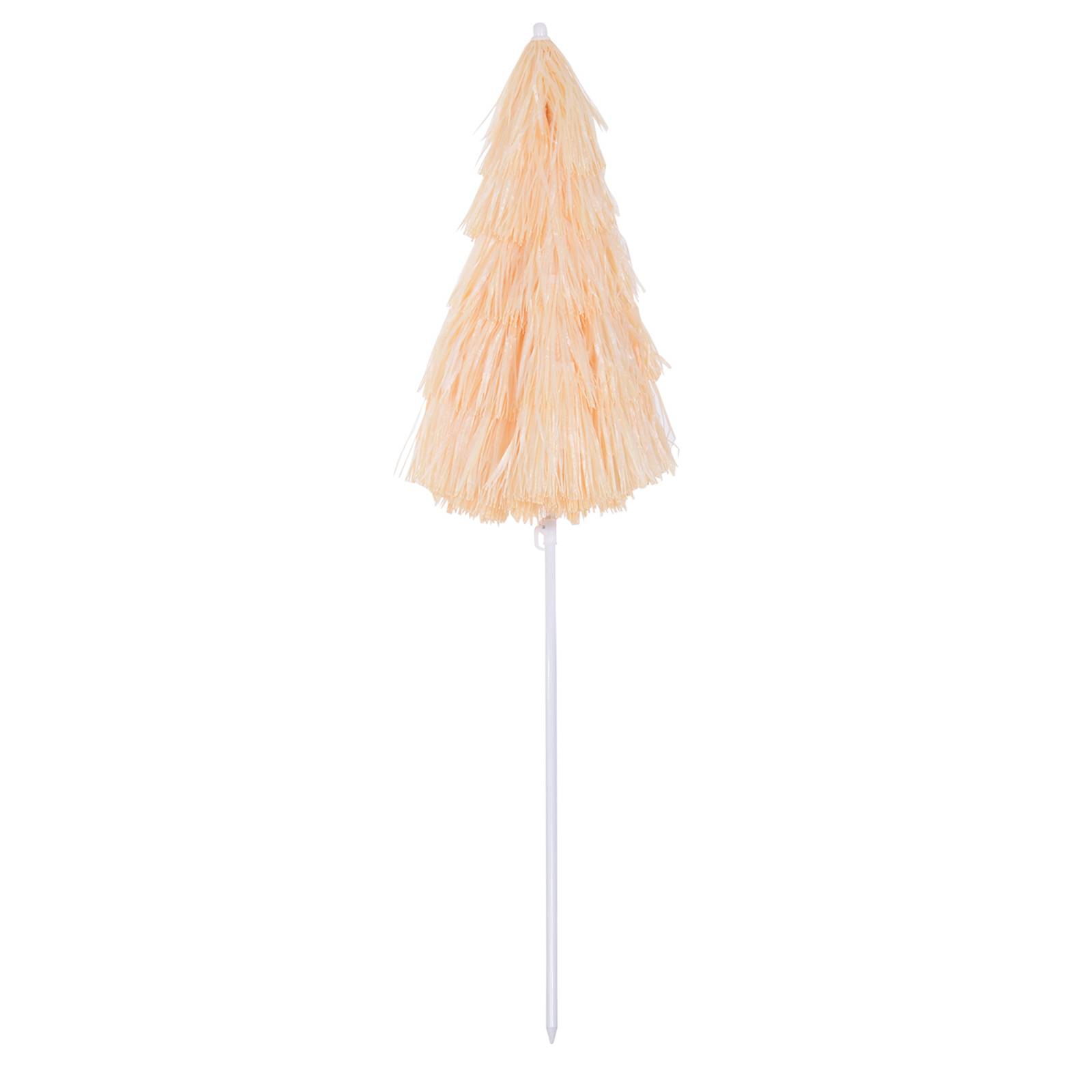 Outsunny - Parasol de plage jardin design hawai 160 cm raphia artificiel beige - Outsunny - Image 4