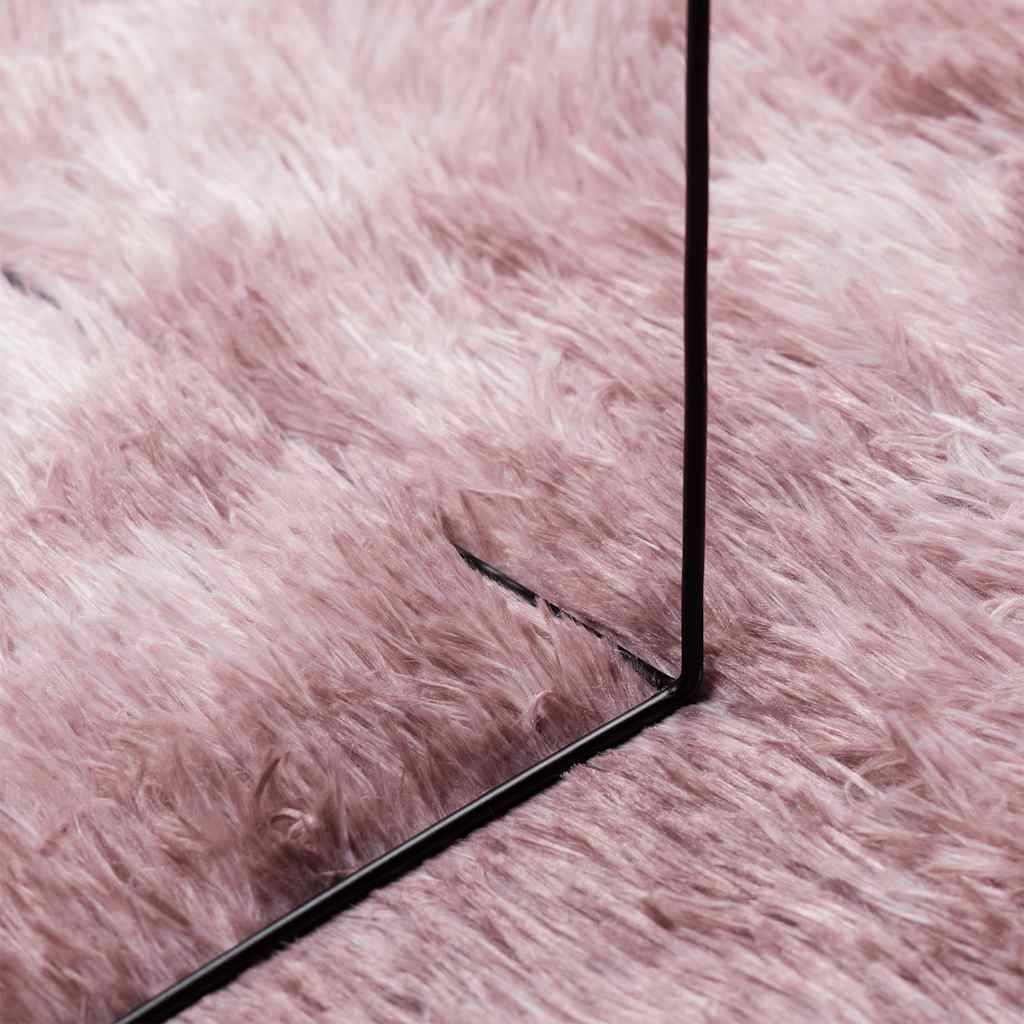 Tapis Moelleux à Poils Longs en Polyester pour Chambre d'Enfant Salon Rose Poudré 200x290 cm – ComfortXL Outdoor Living - Image 7