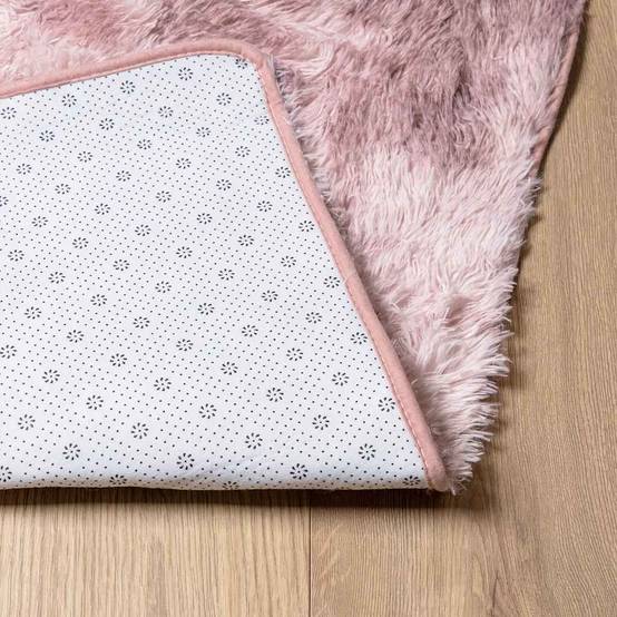 Tapis Moelleux à Poils Longs en Polyester pour Chambre d'Enfant Salon Rose Poudré 200x290 cm – ComfortXL Outdoor Living - Image 6