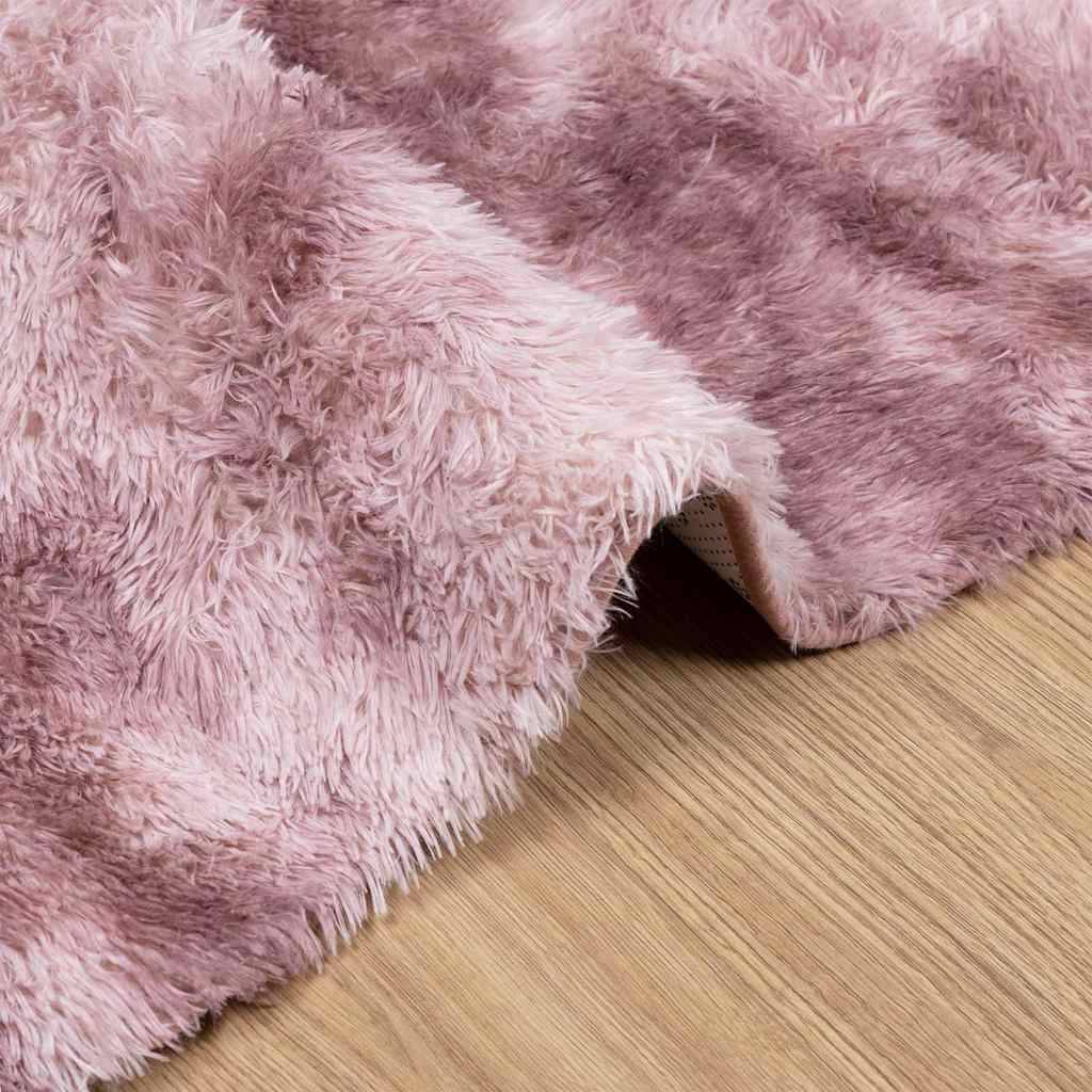 Tapis Moelleux à Poils Longs en Polyester pour Chambre d'Enfant Salon Rose Poudré 200x290 cm – ComfortXL Outdoor Living - Image 5