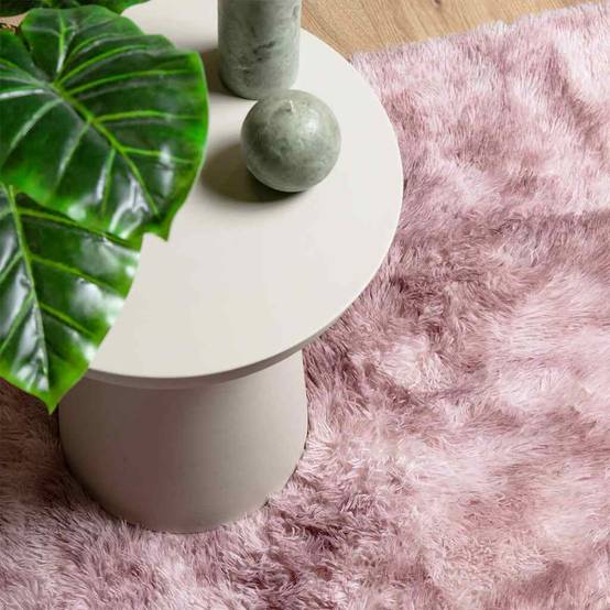 Tapis Moelleux à Poils Longs en Polyester pour Chambre d'Enfant Salon Rose Poudré 200x290 cm – ComfortXL Outdoor Living - Image 8
