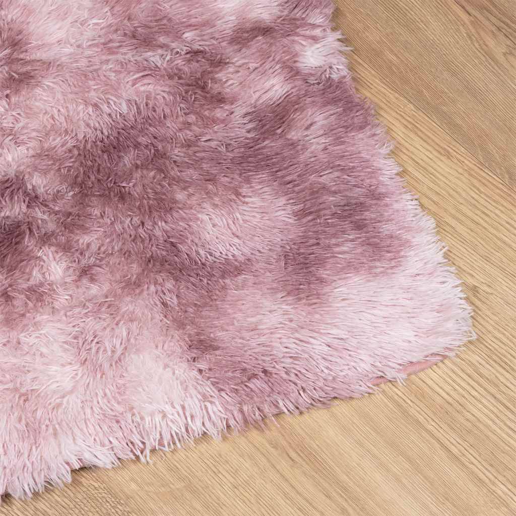 Tapis Moelleux à Poils Longs en Polyester pour Chambre d'Enfant Salon Rose Poudré 200x290 cm – ComfortXL Outdoor Living - Image 4