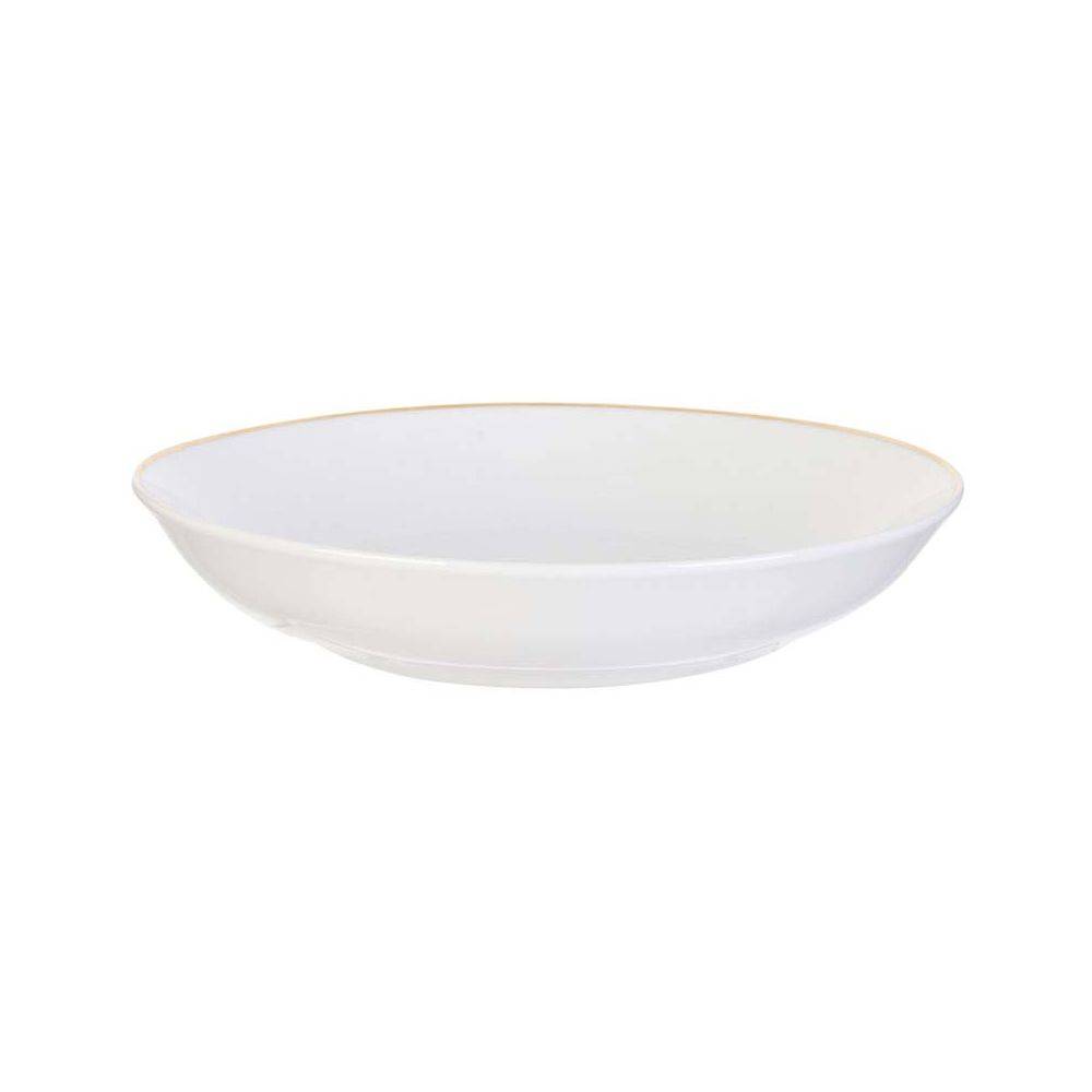 The Home Deco Factory - Assiette en porcelaine avec liseré doré (Lot de 6) Assiettes creuses - 21 cm - Image 3