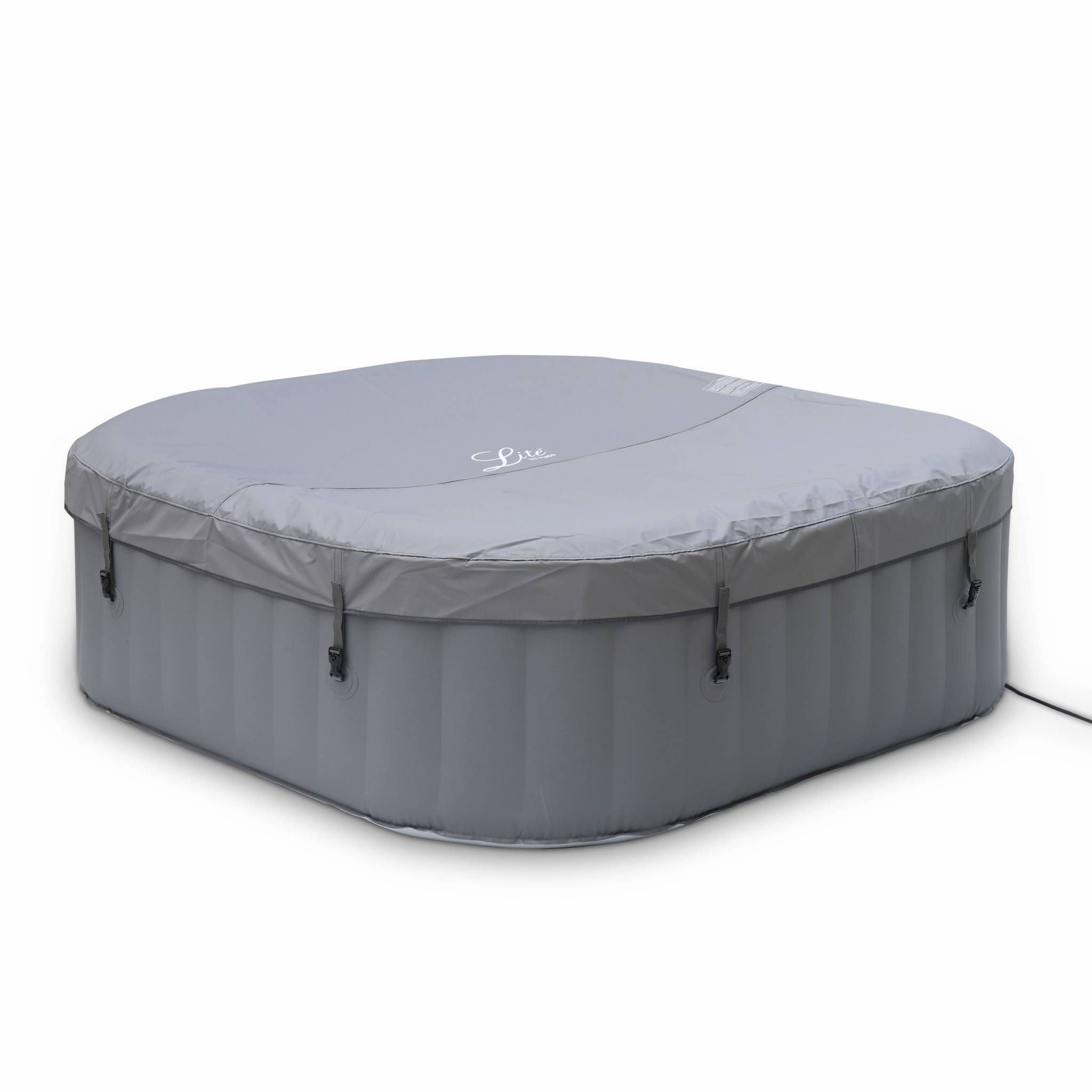 Spa MSPA gonflable carré – Fjord 6 - 6 places.  système anti-gel et désinfection UVC + bâche. 185cm. PVC. pompe. chauffage. gonfleur. filtre | sweeek - Image 3