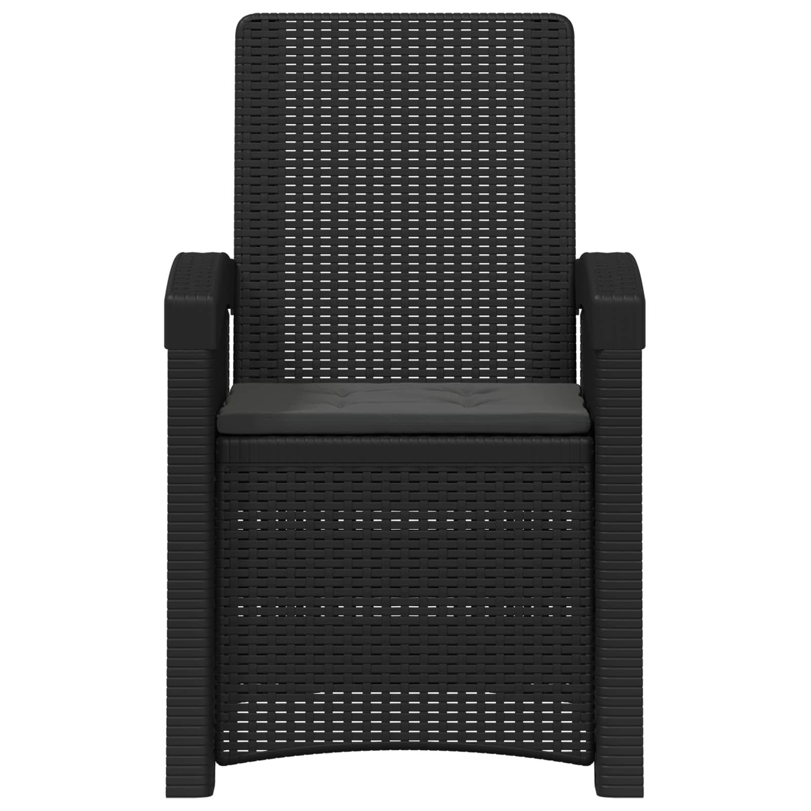 PANGIVO - Chaise de jardin inclinable polypropylène anthracite 56 x 63 x 92 cm, Poids:11.03kg - PANGIVO - Image 3