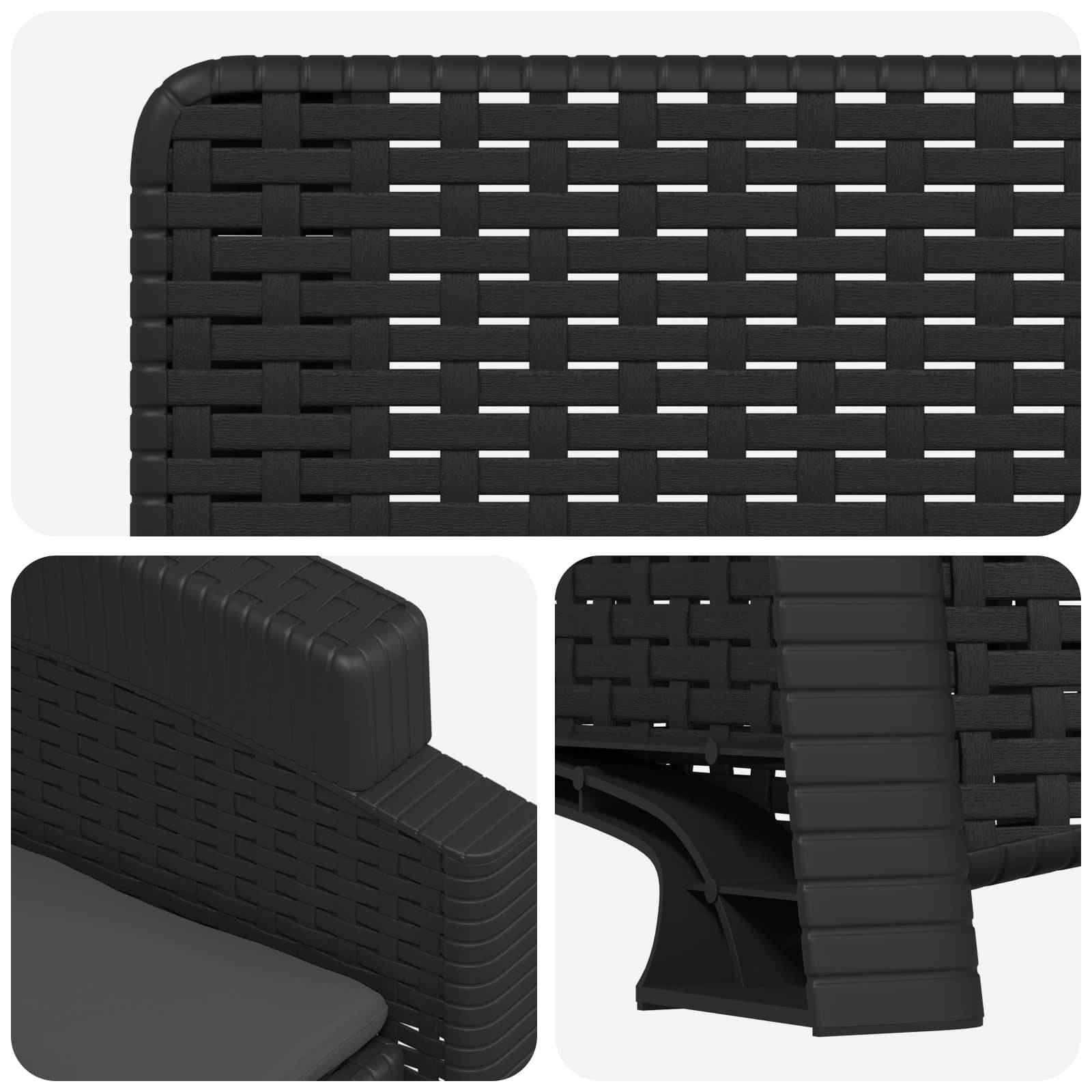 PANGIVO - Chaise de jardin inclinable polypropylène anthracite 56 x 63 x 92 cm, Poids:11.03kg - PANGIVO - Image 6