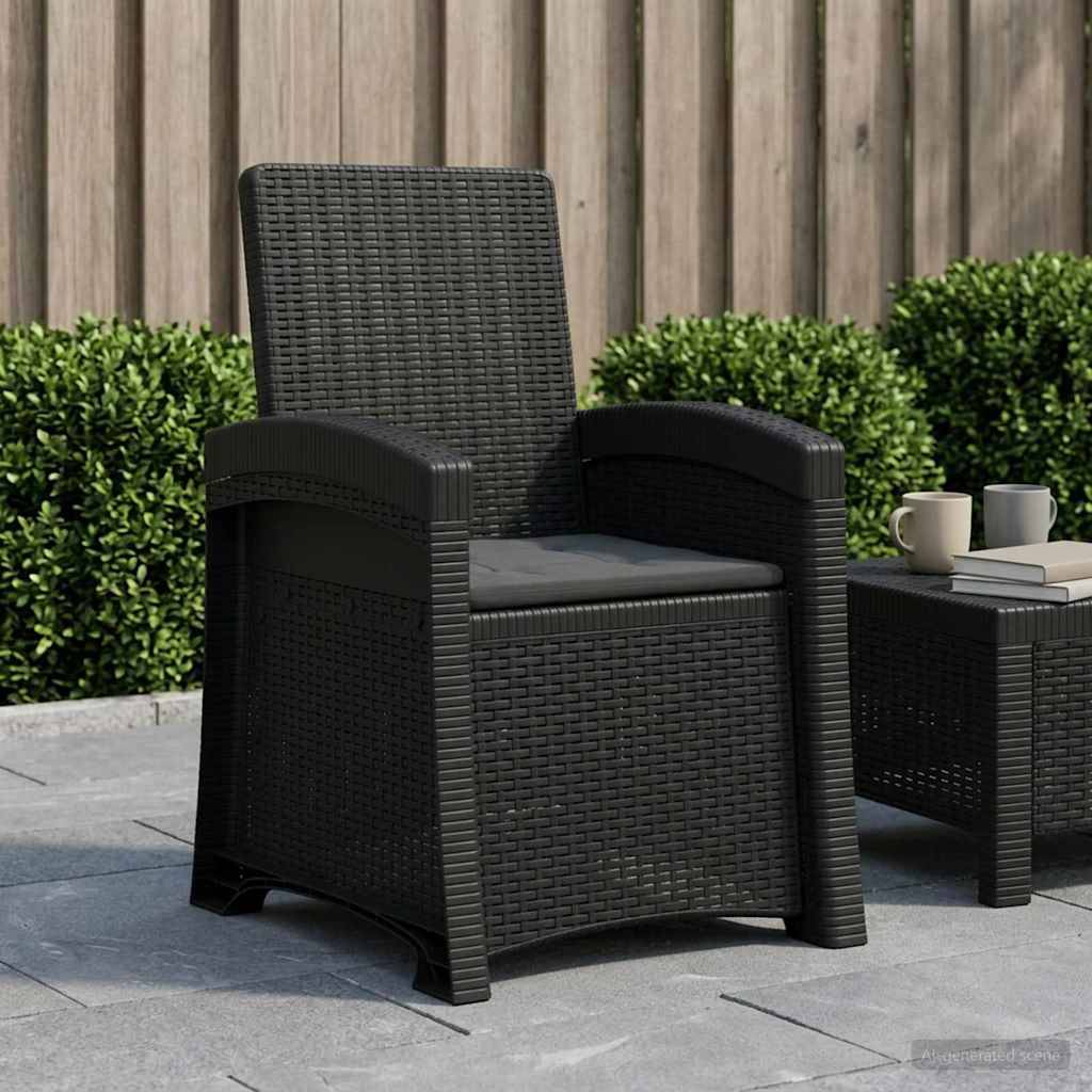 PANGIVO - Chaise de jardin inclinable polypropylène anthracite 56 x 63 x 92 cm, Poids:11.03kg - PANGIVO - Image 1