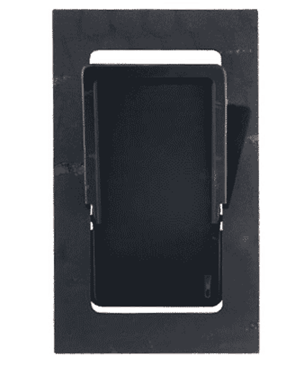 Clapet de cheminée en fonte pour boisseau 200 x 400 mm avec tige et poignée, Dommartin - Image 1