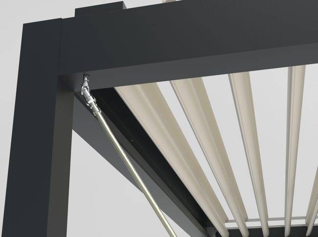 Pergola bioclimatique Aluminium Autoportante Anthracite 4x3 Manuelle S ORIAL France - Image 6