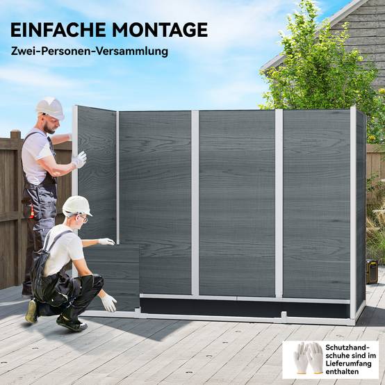 Abri de jardin polypropylène effet bois 244 x 131 x 201 cm - PANGIVO - Image 9