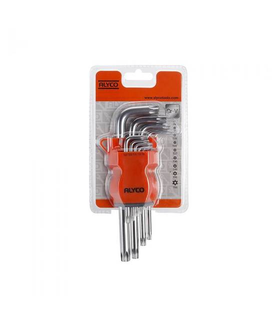 Set De 9 Clés Torx Inviolables Avec Support Plastique Alyco Orange Alyco 170615 - Image 1