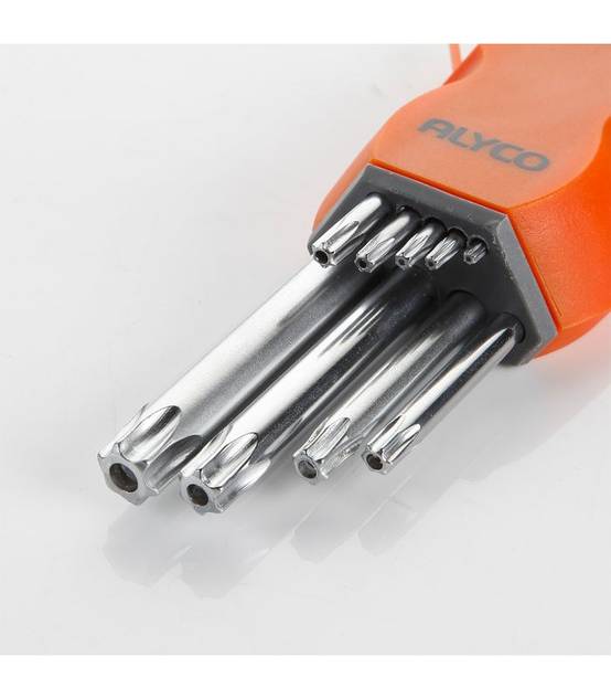 Set De 9 Clés Torx Inviolables Avec Support Plastique Alyco Orange Alyco 170615 - Image 2