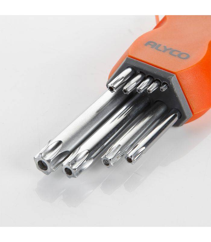 Set De 9 Clés Torx Inviolables Avec Support Plastique Alyco Orange Alyco 170615 - Image 2