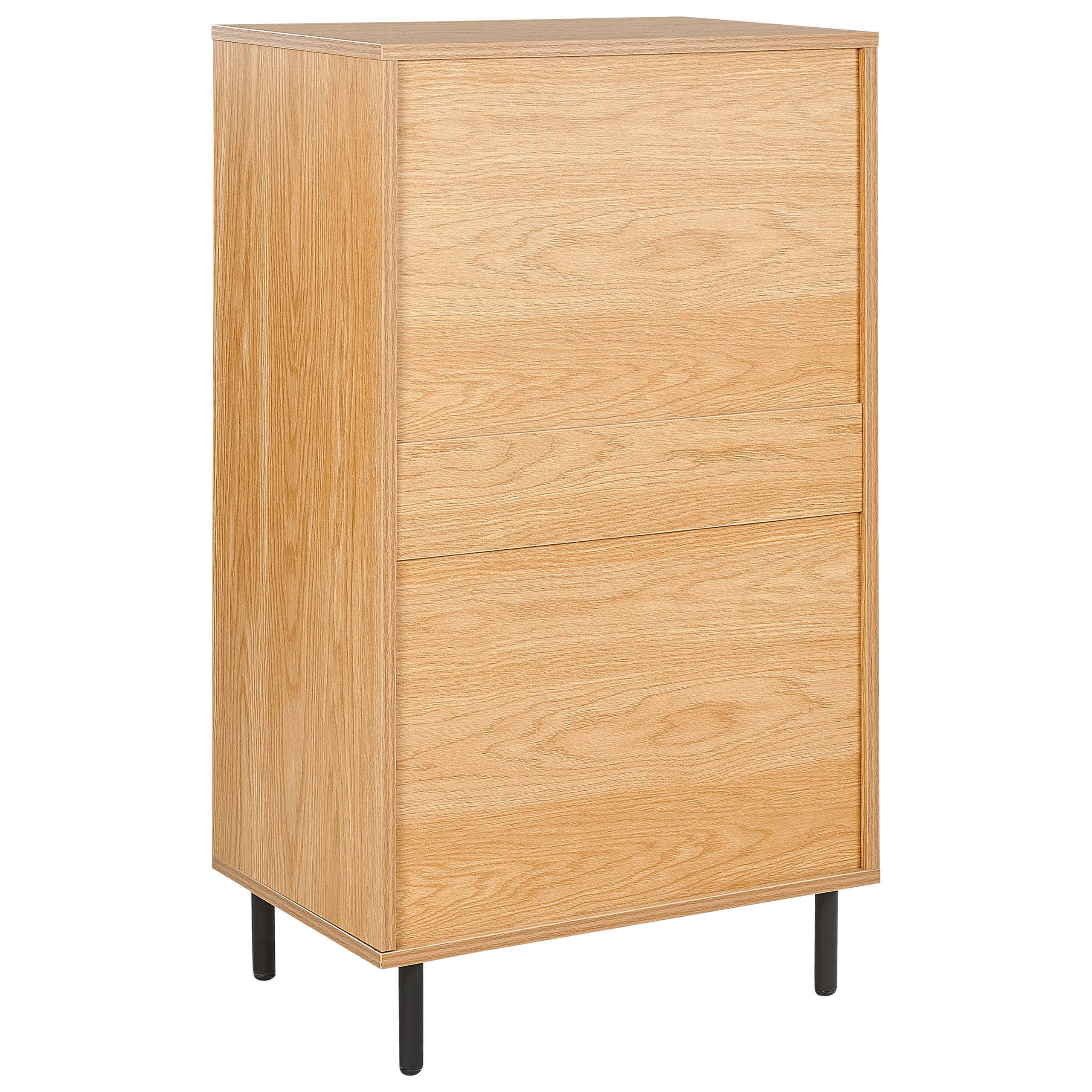 Beliani - Commode Panneau de particules de bois Marron clair NIKEA - 60x40x104- Beliani - Image 5
