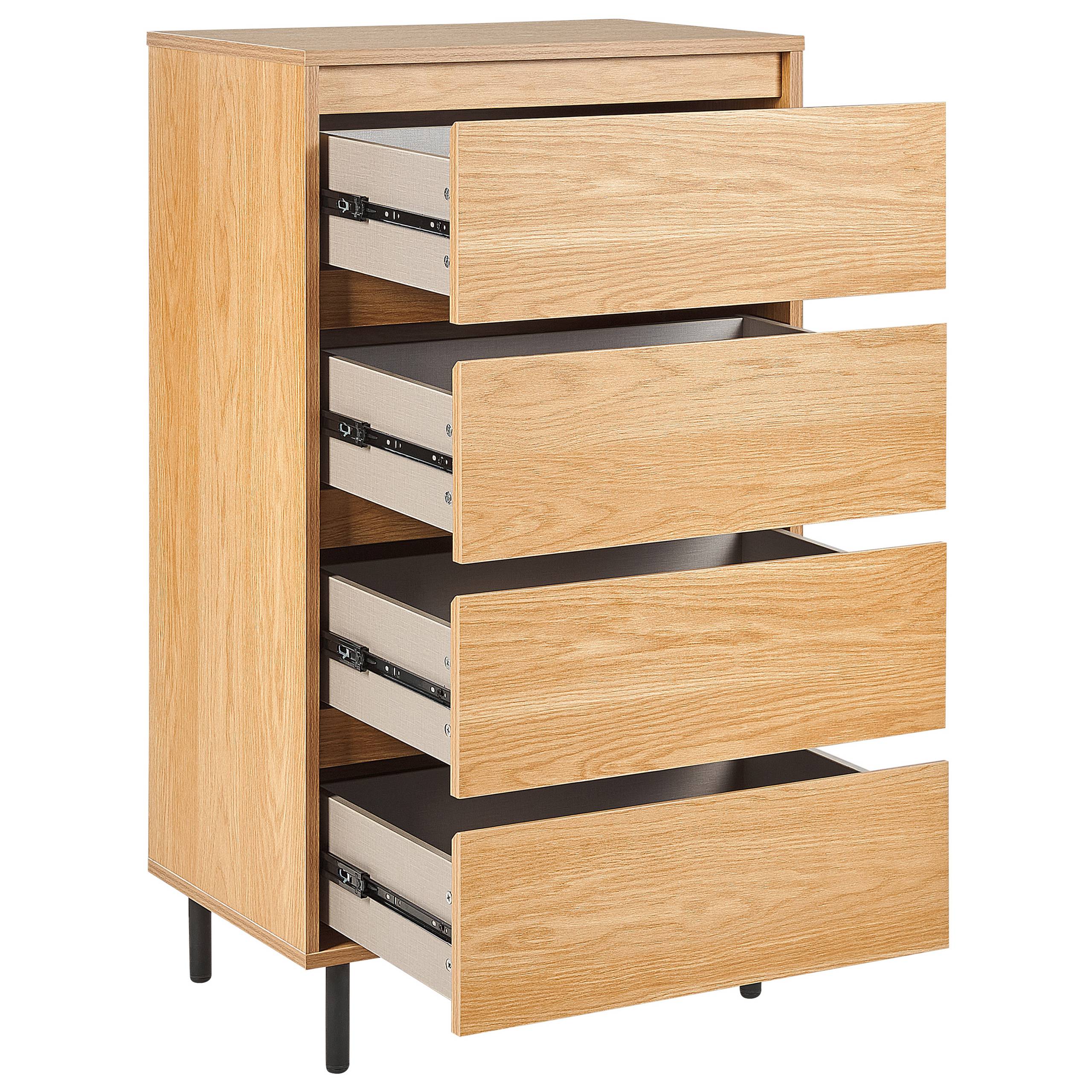 Beliani - Commode Panneau de particules de bois Marron clair NIKEA - 60x40x104- Beliani - Image 4