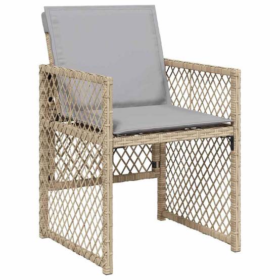 Ensemble table et chaises de jardin 4 places polyrotin pour repas extérieur Beige – ComfortXL Outdoor Living - Image 6
