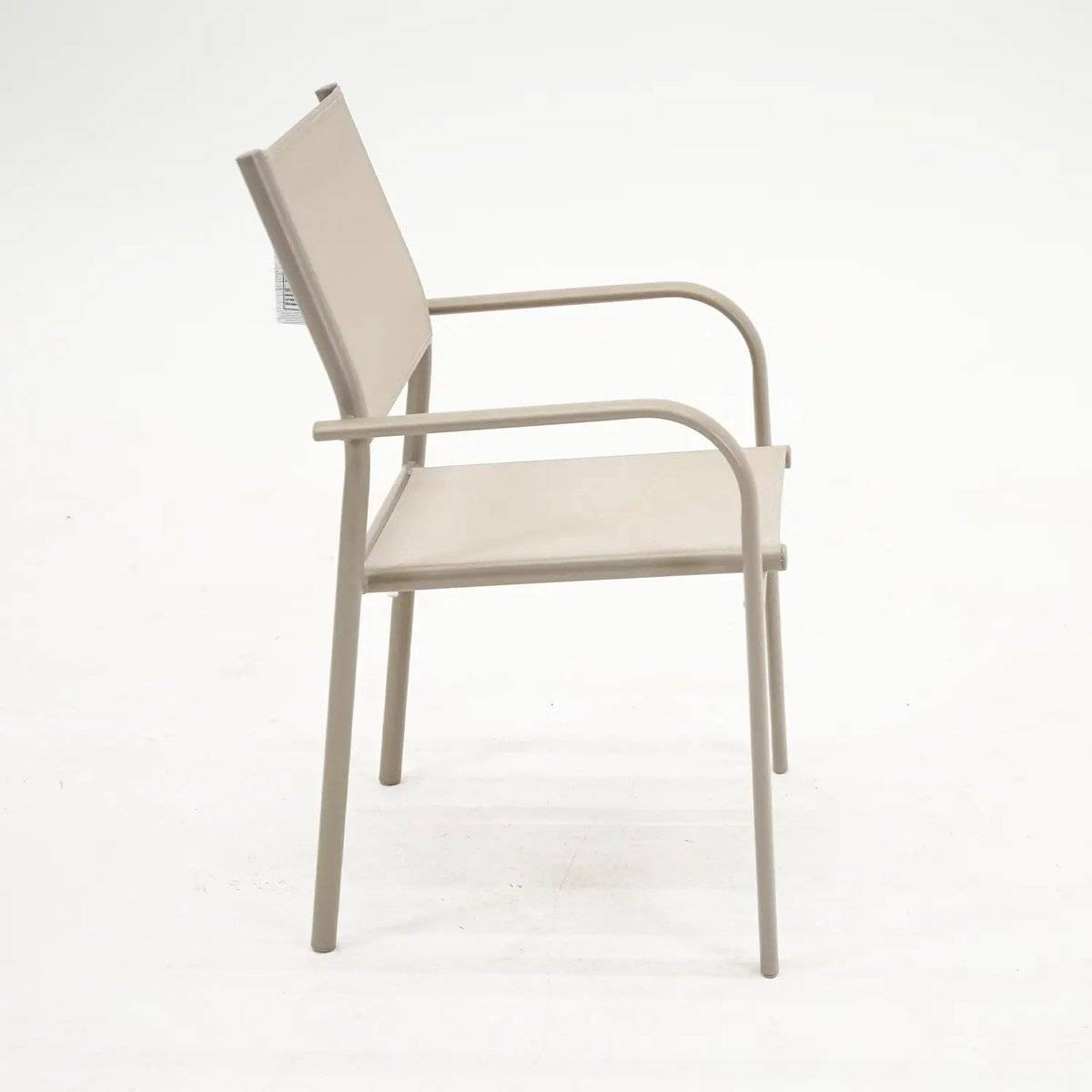 Proloisirs - Fauteuil Empilable Duca - Aluminium et TPEP - Sand et Sand - Image 2