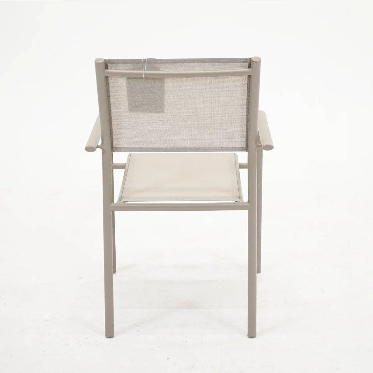 Proloisirs - Fauteuil Empilable Duca - Aluminium et TPEP - Sand et Sand - Image 3